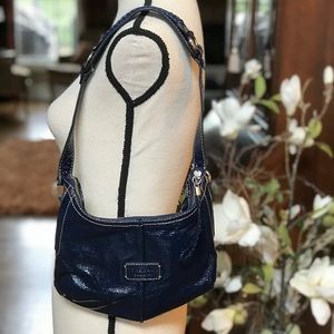 The Sak Navy Leather Shoulder Bag